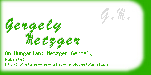 gergely metzger business card